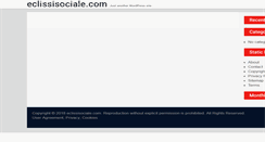 Desktop Screenshot of eclissisociale.com